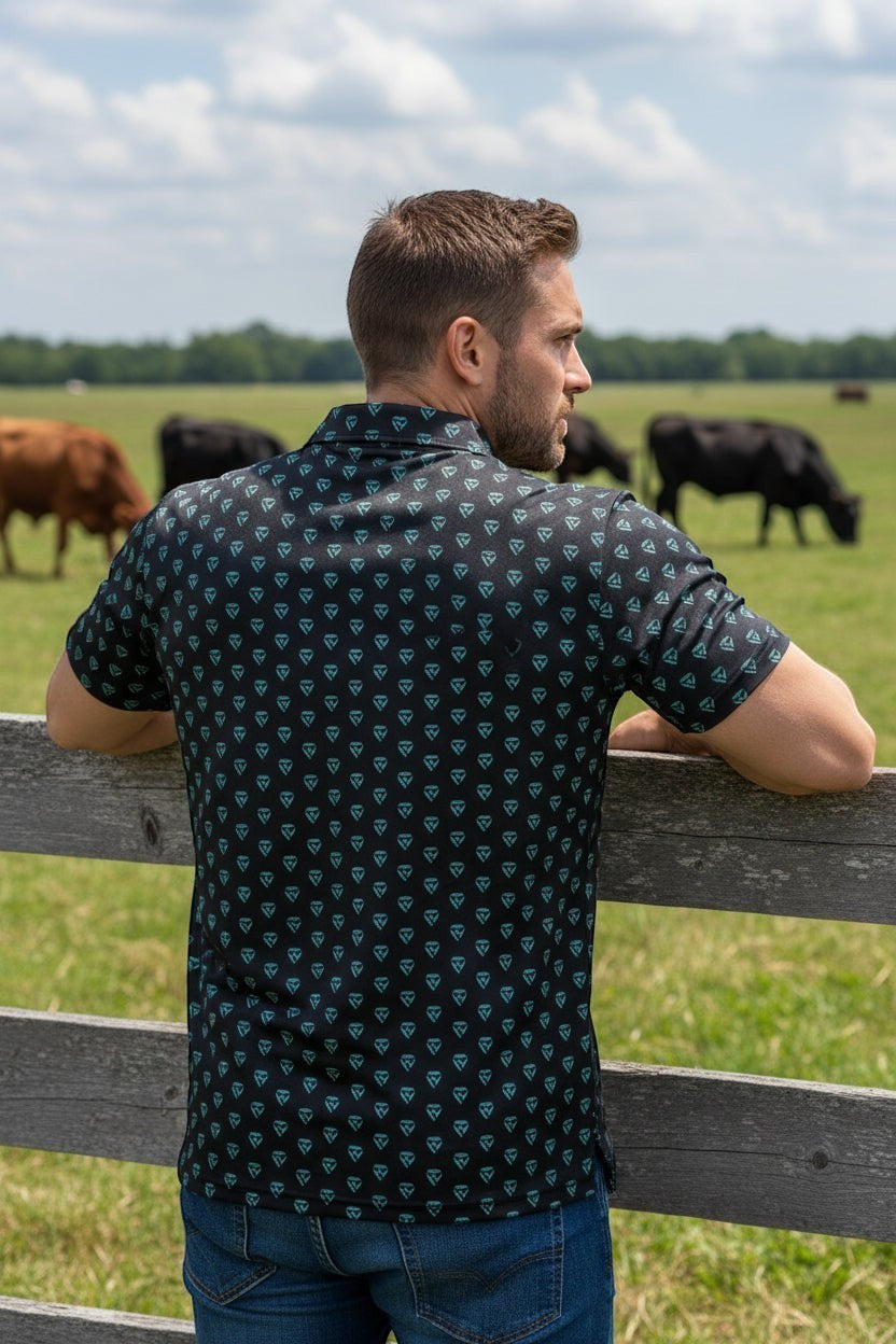 HNH Polo in Black (unisex)